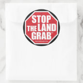 Stoppt die Landgrab Runder Aufkleber (Tasche)