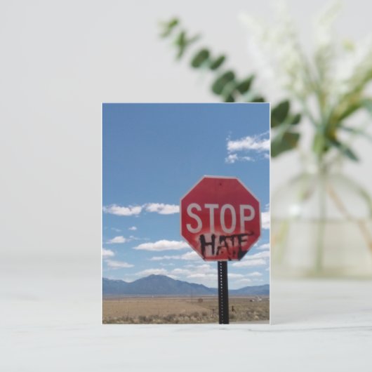 Stoppt die Postkarte (Stehend Vorderseite)