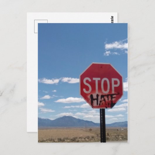 Stoppt die Postkarte (Vorne/Hinten)