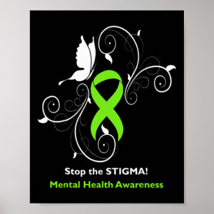Stoppt die Stigmatisierung - Bewusstsein für psych Poster
