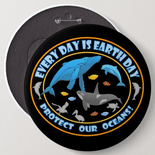 Stoppt die Waljagd Button (Vorne & Hinten)