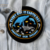 Stoppt die Waljagd Button (Beispiel)