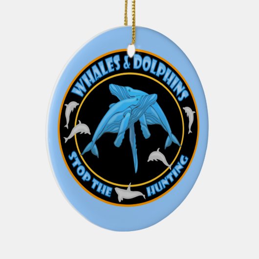 Stoppt die Waljagd Keramikornament (Rechts)
