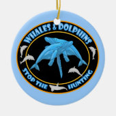 Stoppt die Waljagd Keramikornament (Vorne)