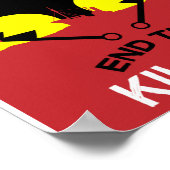 Stoppt die Waljagd | Verbot des Schutzes der Meere Poster (Ecke)