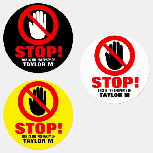 Stoppt die Warnfunktion für den roten schwarzen in Etiketten (Gruppe)