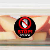 Stoppt die Warnfunktion für den roten schwarzen in Etiketten (Befestigt)