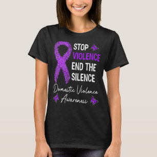Stoppt Gewalt Ende Stille häusliche Gewalt Awaren T-Shirt