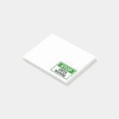 Stoppt Greenwashing Schild Post-it Klebezettel (angewinkelt)