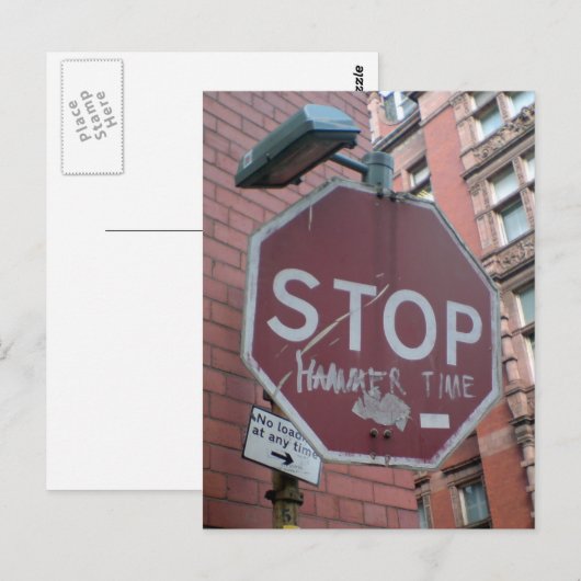 Stoppt Hammerzeit Postkarte (Vorne/Hinten)