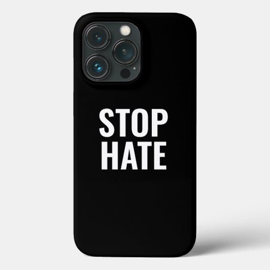 Stoppt Hass, Schwarz-weiß Case-Mate iPhone Hülle (Rückseite)
