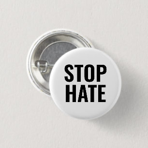 Stoppt Hass, Schwarz-weißer Button-Button Button
