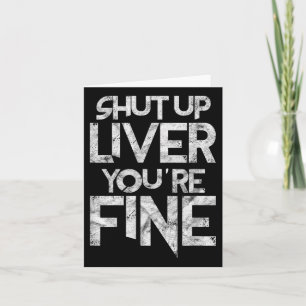 Stoppt Liver Youre Fine Grillen Barbeque Funny Gri Karte