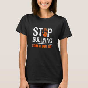 Stoppt Mobbing Orange Stand Up Speak Out Einheitst T-Shirt
