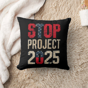 Stoppt Projekt 2025 Trump Biden Vintage Kissen