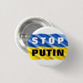 Stoppt Putin den Krieg in der Ukraine Flag-Taste F Button (Vorne & Hinten)
