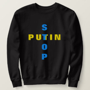 Stoppt Putin den Krieg T - Shirt Ukraine Fahne Ukr