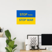 Stoppt Putin, hört das Kriegspopster auf! Poster (Heimbüro)