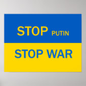 Stoppt Putin, hört das Kriegspopster auf! Poster (Vorne)