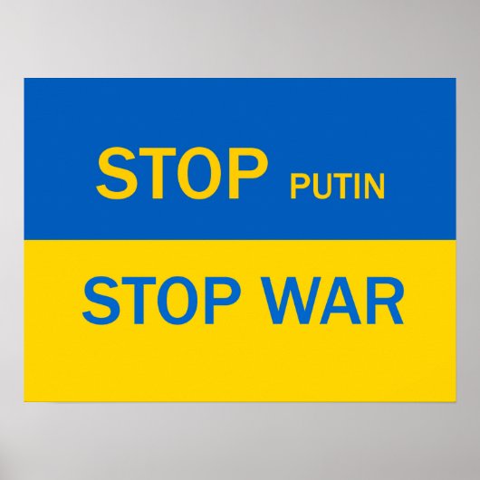 Stoppt Putin, hört das Kriegspopster auf! Poster (Vorne)