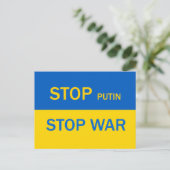 Stoppt Putin, hört die Kriegspostkarte auf! Postkarte (Stehend Vorderseite)