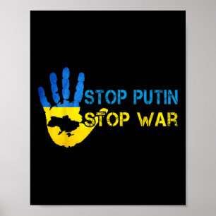 Stoppt Putin Stoppt Krieg Unterstützt die Ukraine Poster