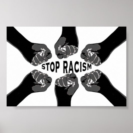 Stoppt Rassismus Poster (Vorne)