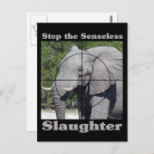 Stoppt Schlachthelfer Postkarte (Vorne/Hinten)