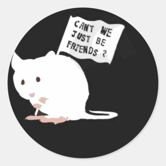 Stoppt Tierversuche! Runder Aufkleber (Vorderseite)