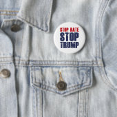 Stoppt Trump aus Hass Button (Beispiel)