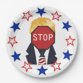 Stoppt Trump-Papierplatte Pappteller (Vorderseite)