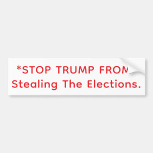 STOPPT TRUMPS WAHLDIbstahl Hankamer Artjunkhaus FU Autoaufkleber