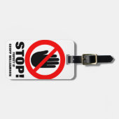 Stoppt Warnungen mit dem Namen Gepäckanhänger (Vorderseite horizontal)