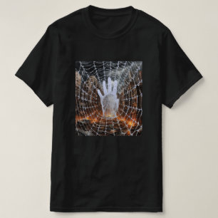 Stoppt Zerstörung und Krieg Abstrakter Spider Web T-Shirt