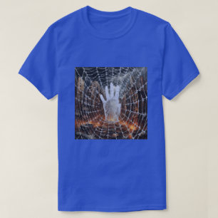 Stoppt Zerstörung und Krieg Abstrakter Spider Web T-Shirt