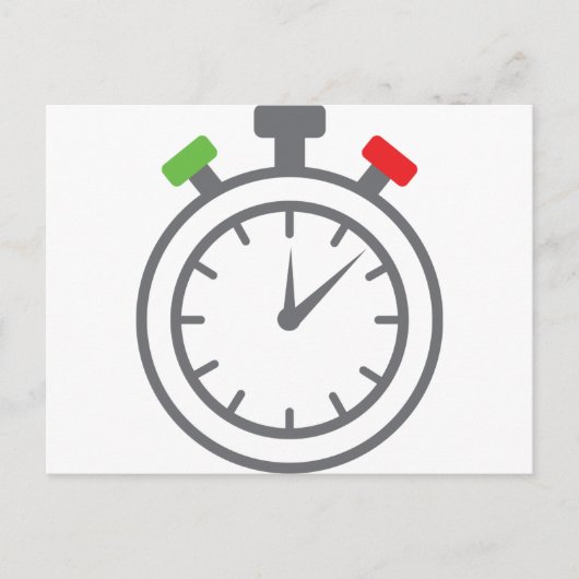 Stoppuhr - Alarmgeber Postkarte (Vorderseite)