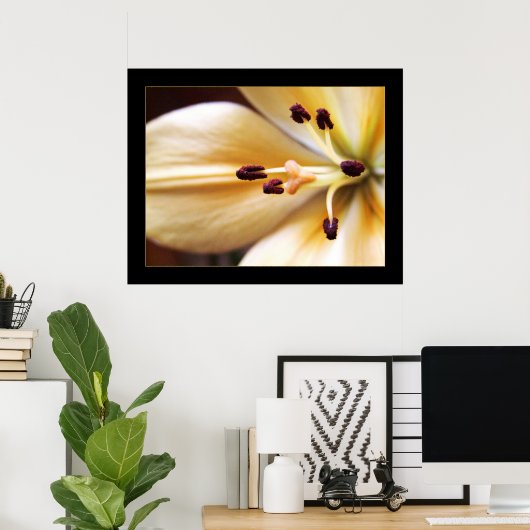 Stoppuhr-Blume-Poster Poster (Heimbüro)