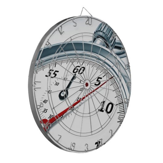 Stoppuhr Dartscheibe (Vorderseite Links)