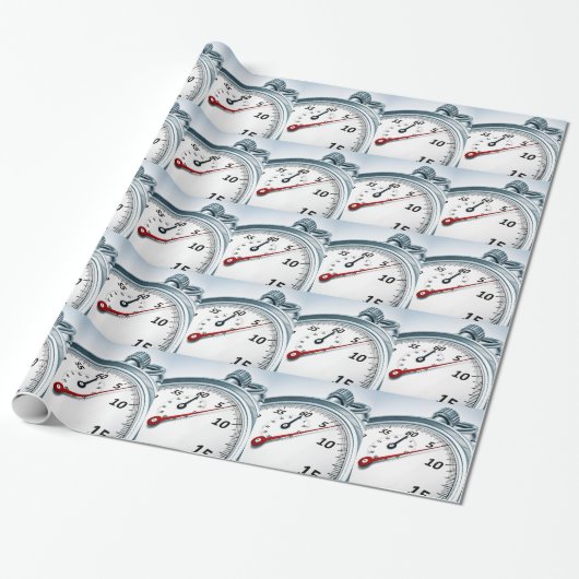 Stoppuhr Geschenkpapier (Ungerollt)