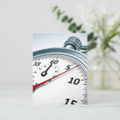 Stoppuhr Postkarte (Stehend Vorderseite)