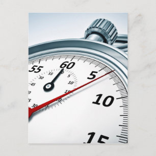 Stoppuhr Postkarte