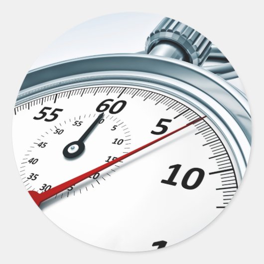 Stoppuhr Runder Aufkleber (Vorderseite)