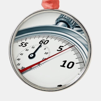 Stoppuhr Silbernes Ornament