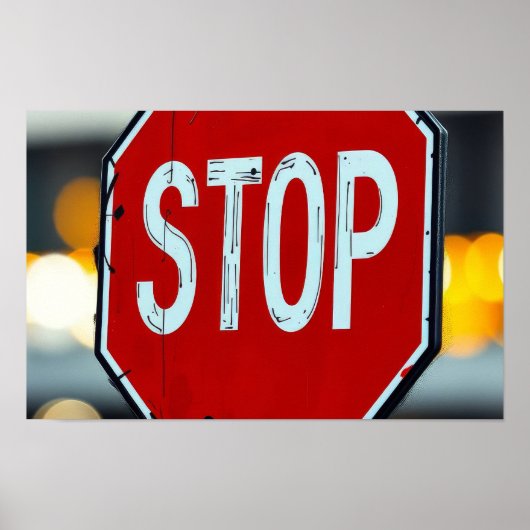 Stopschildplakat Poster (Vorne)