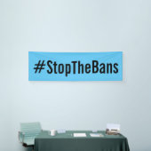 #StopTheBans Pro-Choice-März blau Banner (Messeveranstaltung)