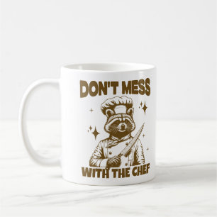 Stör den Waschbären-Chef nicht Waschbär-Chef Müll- Kaffeetasse