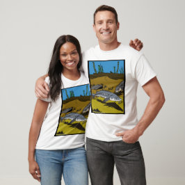 STÖR FLACHMALVORLAGE & SCHUPPEN - einfaches T-Shir T-Shirt