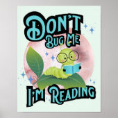 Stör mich nicht, ich lese - Kinder mit Raupe Poster (Vorne)