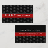Storage Business Card Cube Box Black Red 3D Visitenkarte (Vorne/Hinten)