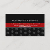 Storage Business Card Cube Box Black Red 3D Visitenkarte (Rückseite)